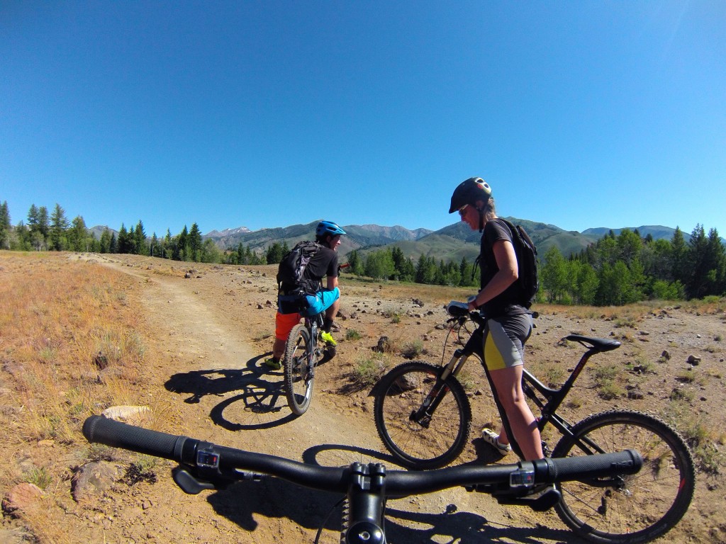 A quick water break on the way up Fox Creek