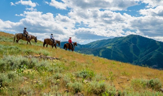 Horseback riding in Sun Valley