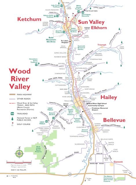 wood river valley map