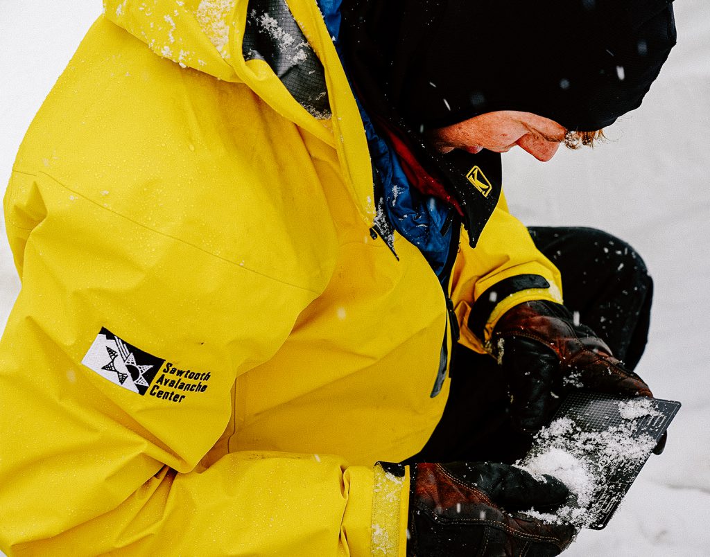 Sawtooth Avalanche Center evaluating the snowpack