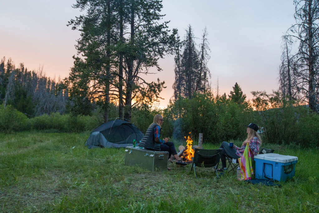 Campfires Friends sitting by the campfire