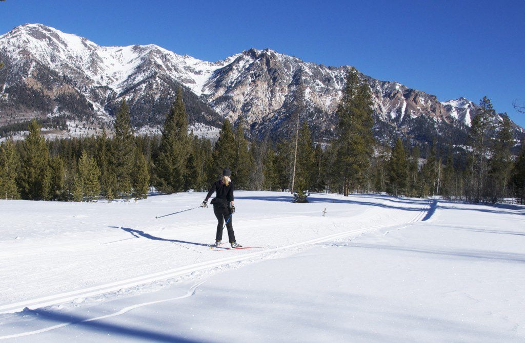 Cross country skiing in the Boulders