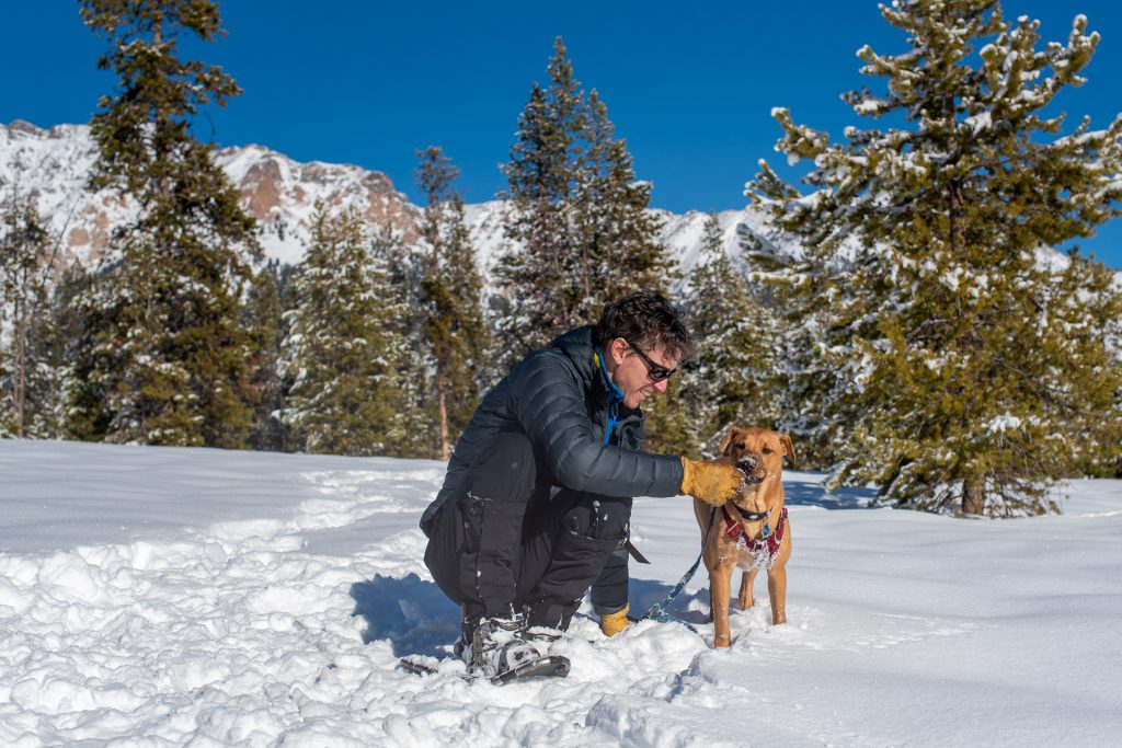 Snowshoe with the Dog 