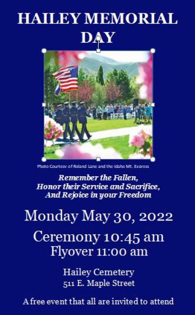 Hailey Memorial Day Ceremony @ Hailey Memorial Day Ceremony 2021 | Hailey | Idaho | United States