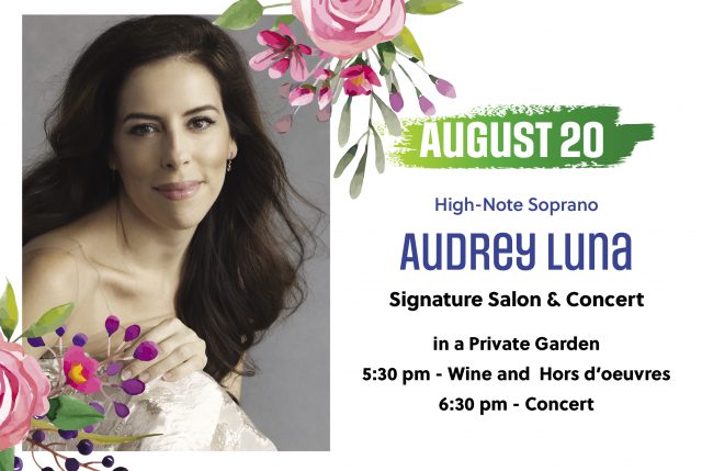 Sun Valley Opera Signature Salon and Concert starring Soprano Audrey Luna @ In a Private Garden