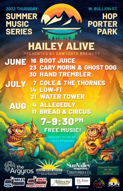 Hailey Alive Summer Music Series @ Hop Porter Park | Hailey | Idaho | United States