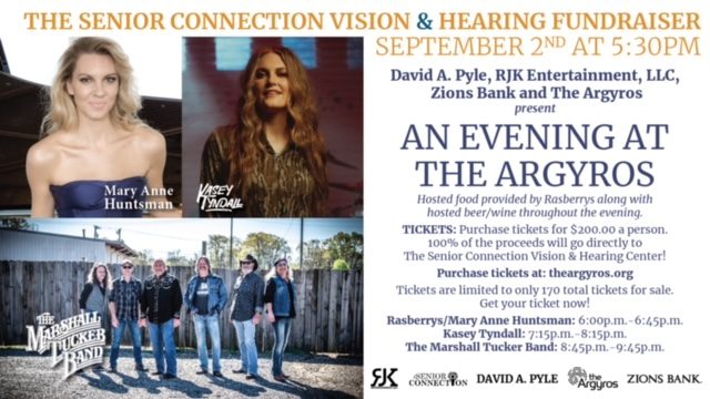 The Senior Connection Fundraiser w/Mary Anne Huntsman, Kasey Tyndall, & The Marshall Tucker Band @ The Argyros Performing Arts Center | Ketchum | Idaho | United States